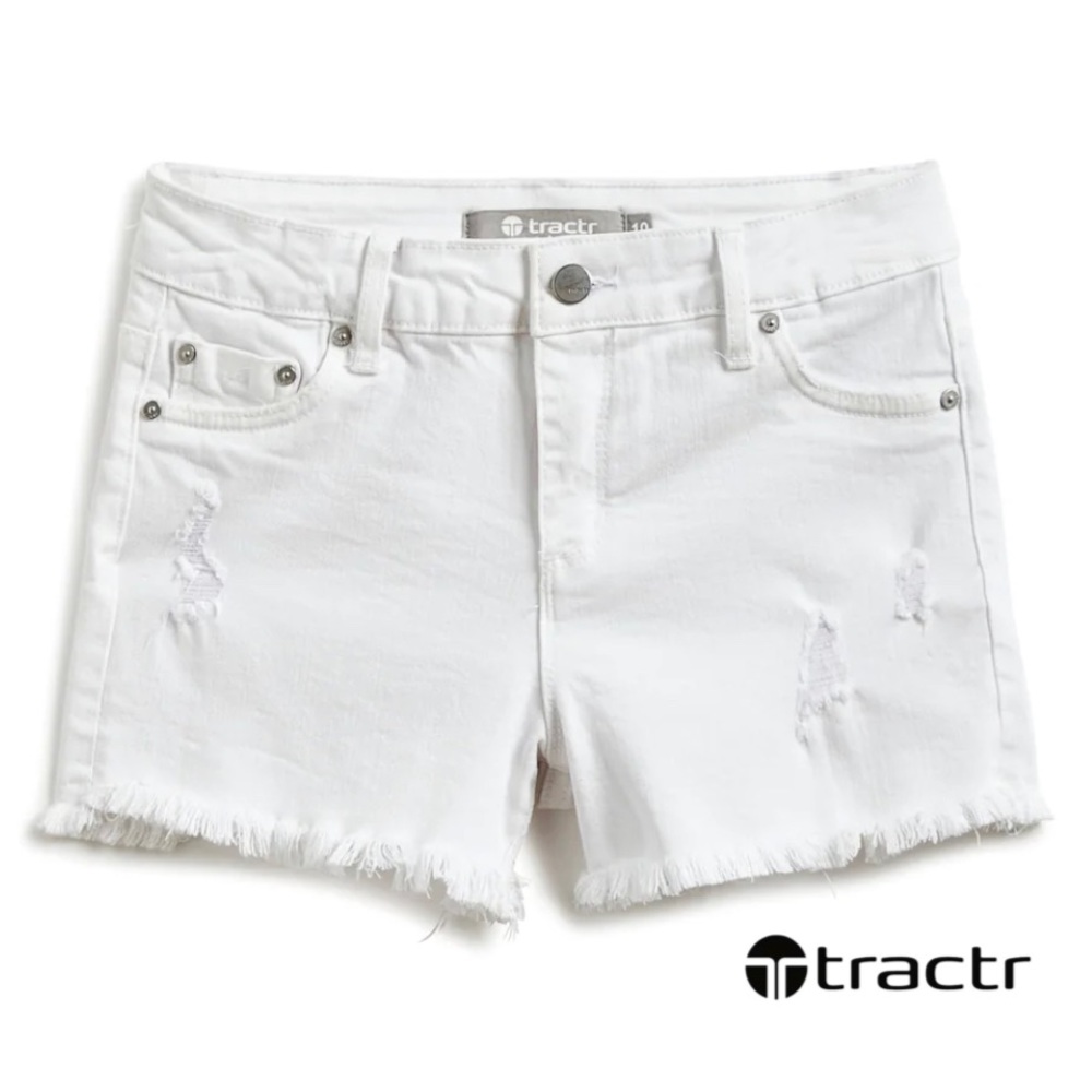Tractr Frayed Jean Shorts
